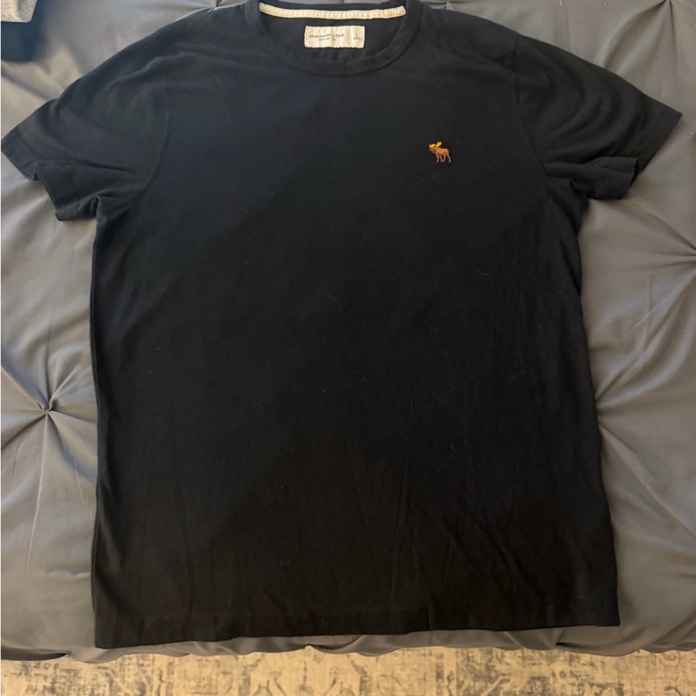 Abercrombie and Fitch men’s black short sleeves t shirt, size LARGE